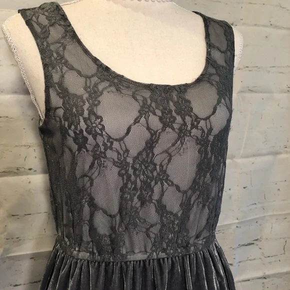 New Price! Red Camel Lace Overlay Mini Dress - Picture 3 of 7